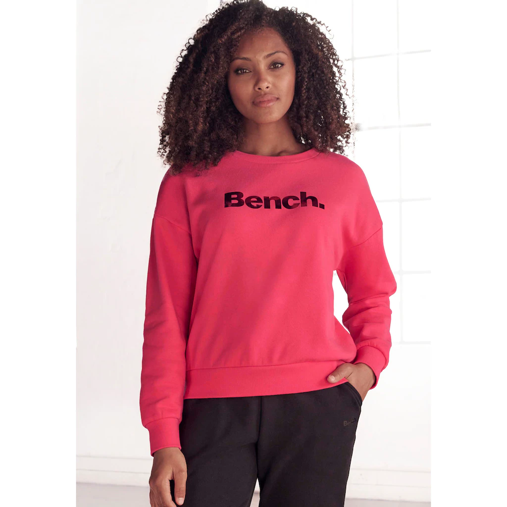 Bench. Loungewear Sweatshirt mit glänzendem Logodruck Loungewear