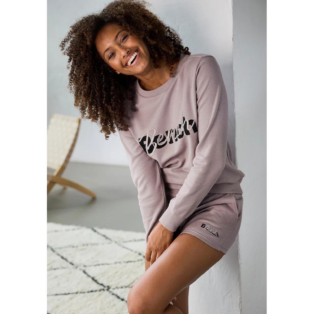 Bench. Loungewear Sweatshirt Mit Logodruck Und Stickerei Loungeanzug