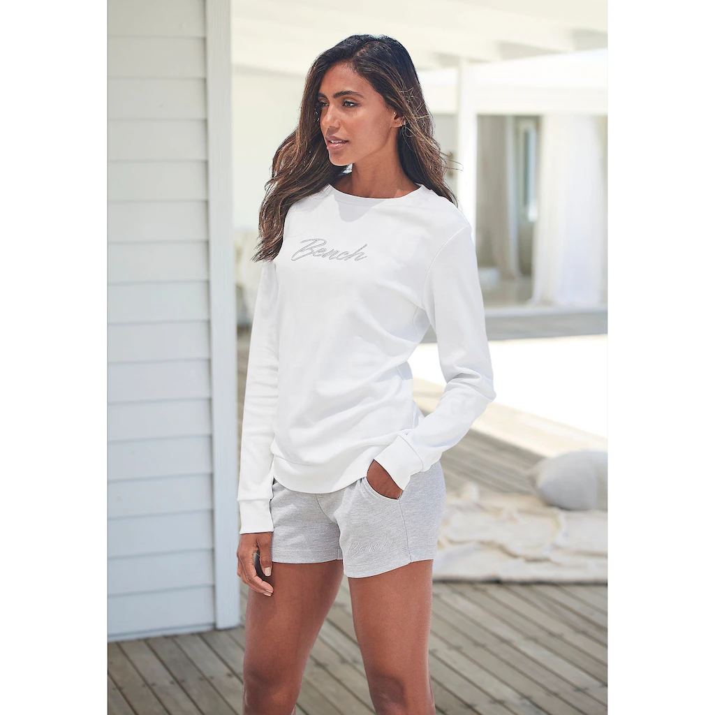 Bench. Loungewear Sweatshirt Mit Logostickerei Loungewear
