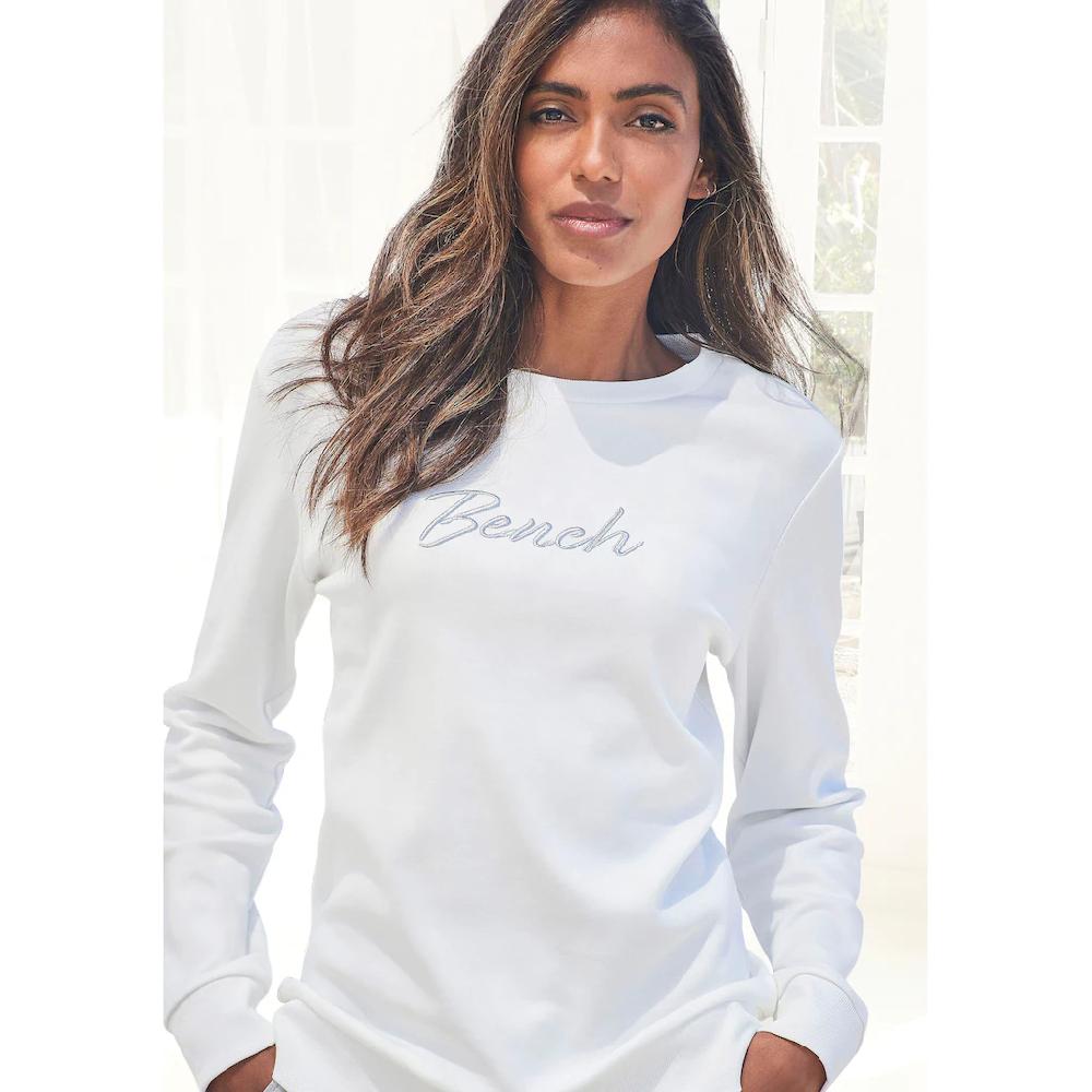 Bench. Loungewear Sweatshirt mit Logostickerei Loungewear