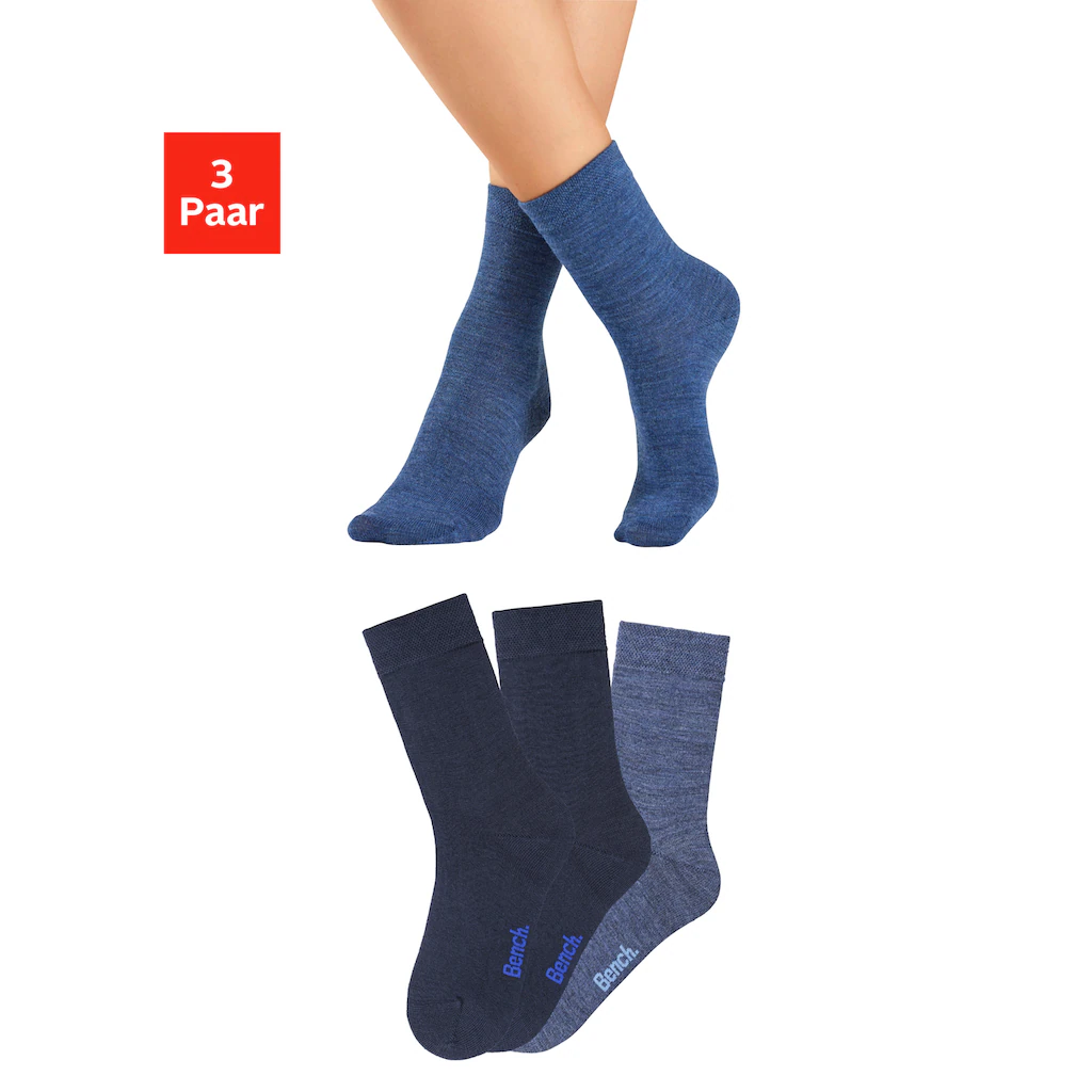 Bench. Socken (Packung 3 Paar) Damensocken aus flauschigem Material mit wärmender Wolle bestellen