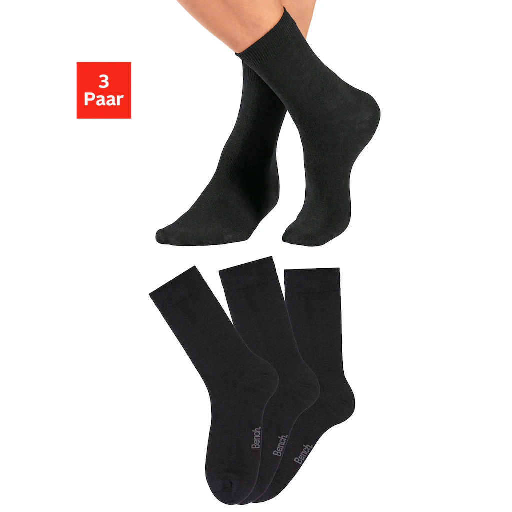 Bench. Socken (Packung 3 Paar) Herrensocken mit wärmender Wolle online kaufen