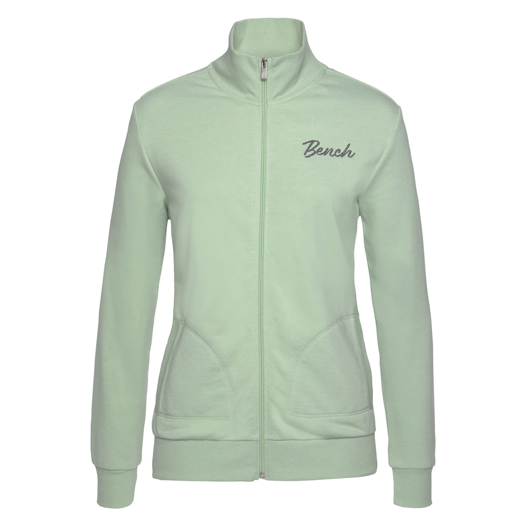 Bench. Sweatjacke Mit Zwei Logo Stickereien Loungeanzug