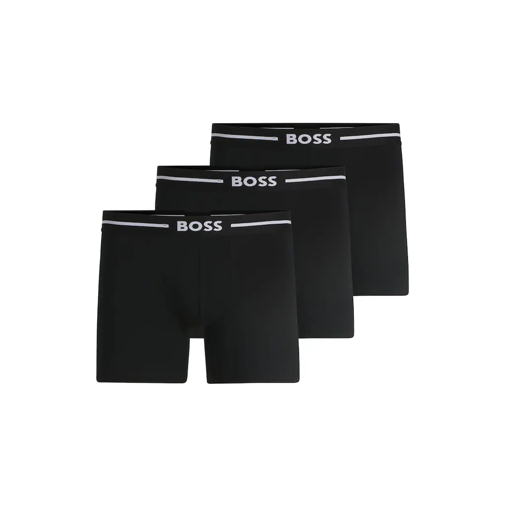 BOSS Boxershorts »BoxerBr 3P Bold« (3 St.) mit Boss Logo-Elastikbund online kaufen
