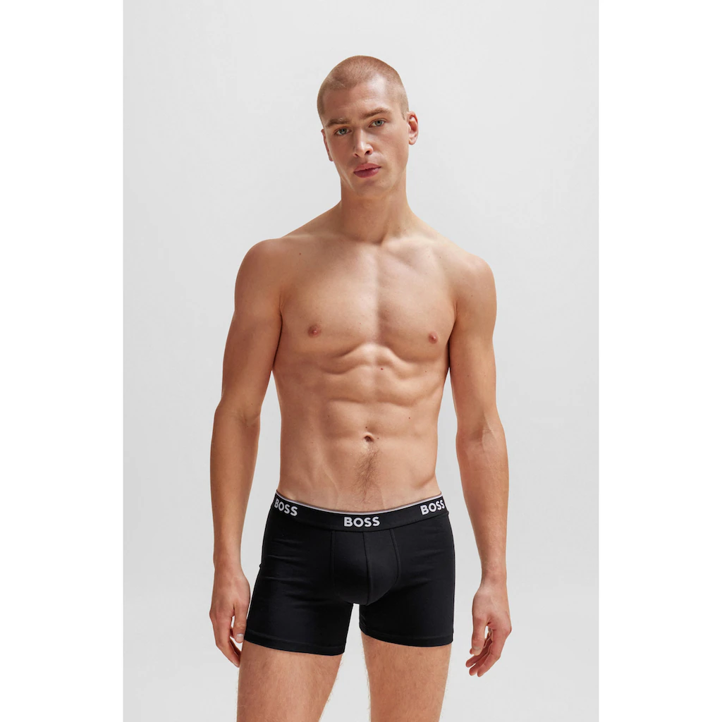 BOSS Langer Boxer »Boxer Brief 3P« (Packung 3er-Pack) Mit Farblich Passendem Webbund Kaufen