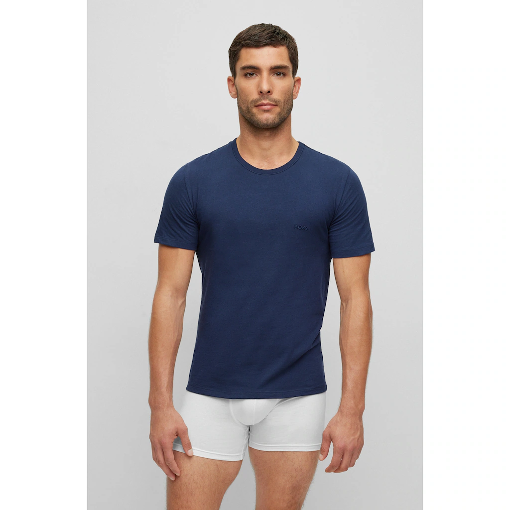 BOSS T-Shirt »Rundhals BOSS ONE X David Beckham« (Packung 3 Tlg. 3er-Pack) Mit Dezentem BOSS Logo-Print