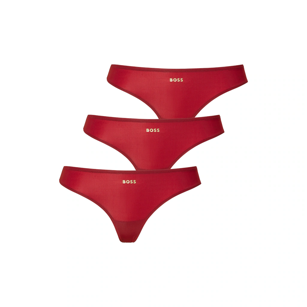 BOSS Tanga (Packung 3 St.) mit Markenlogo bestellen