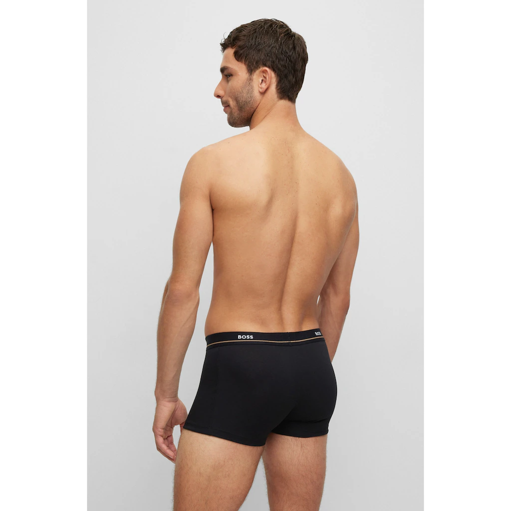 BOSS Trunk »Trunk 5P Essential« (Packung 5 St. 5er Pack) Mit Modischem Teilweise Kontrastfarbenen BOSS Logo-Elastikbund Online Bestellen