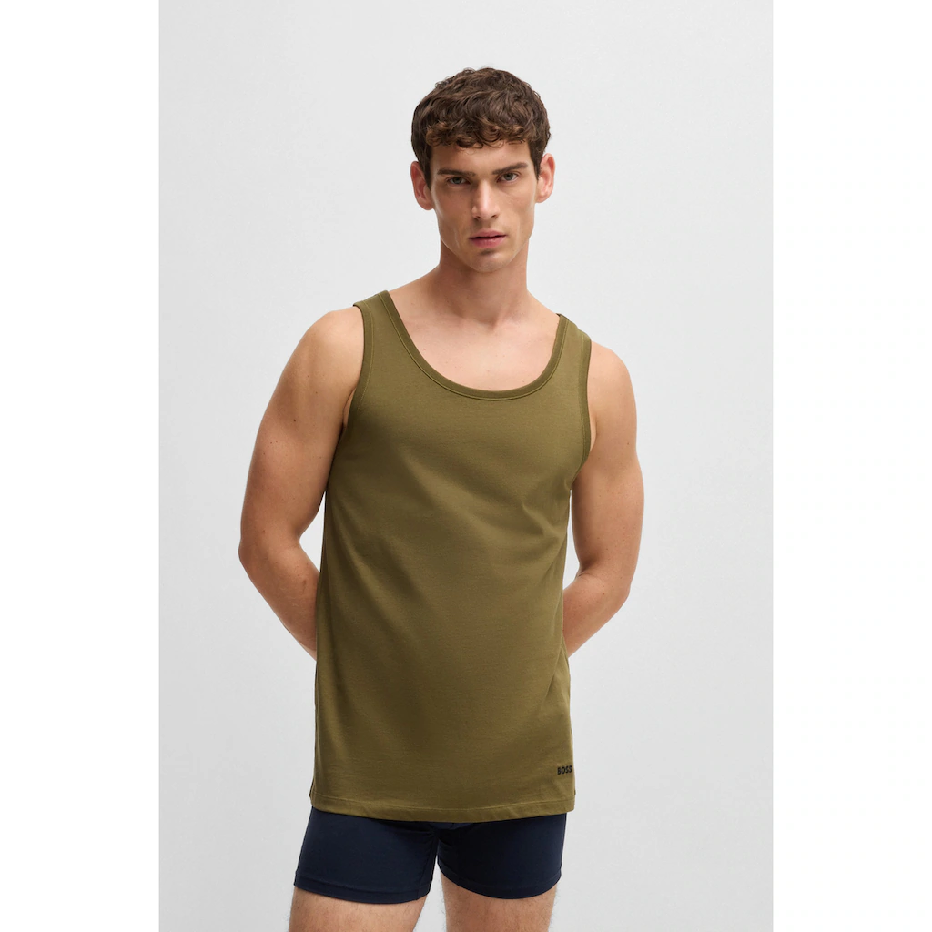 BOSS Unterhemd »Tank Top 3P CO« (Packung 3 St.) Mit Rippbündchen Bestellen