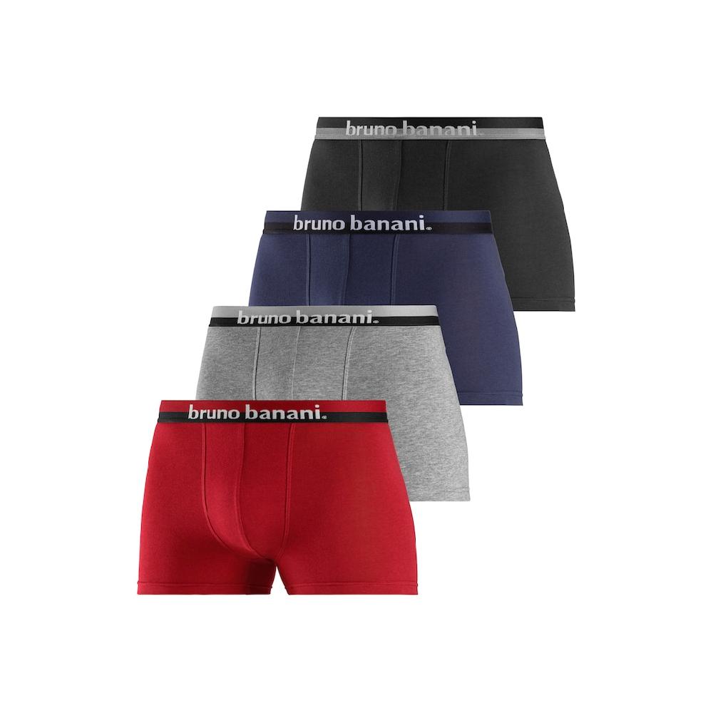Bruno Banani Boxer »Boxershorts für Herren« (Packung 4 St.) mit erhabenem Logo-Druck auf dem Bund kaufen