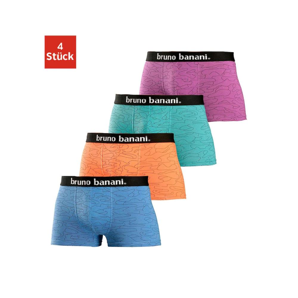 Bruno Banani Boxer »Boxershorts für Herren« (Packung 4 St.) mit Kontrast-Webbund ▷ für