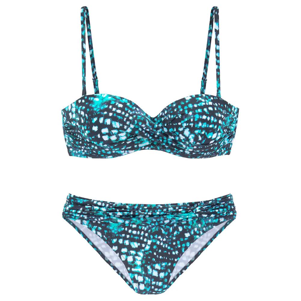 Bruno Banani Bügel-Bandeau-Bikini Bedruckt Und In Wickeloptik Online Kaufen