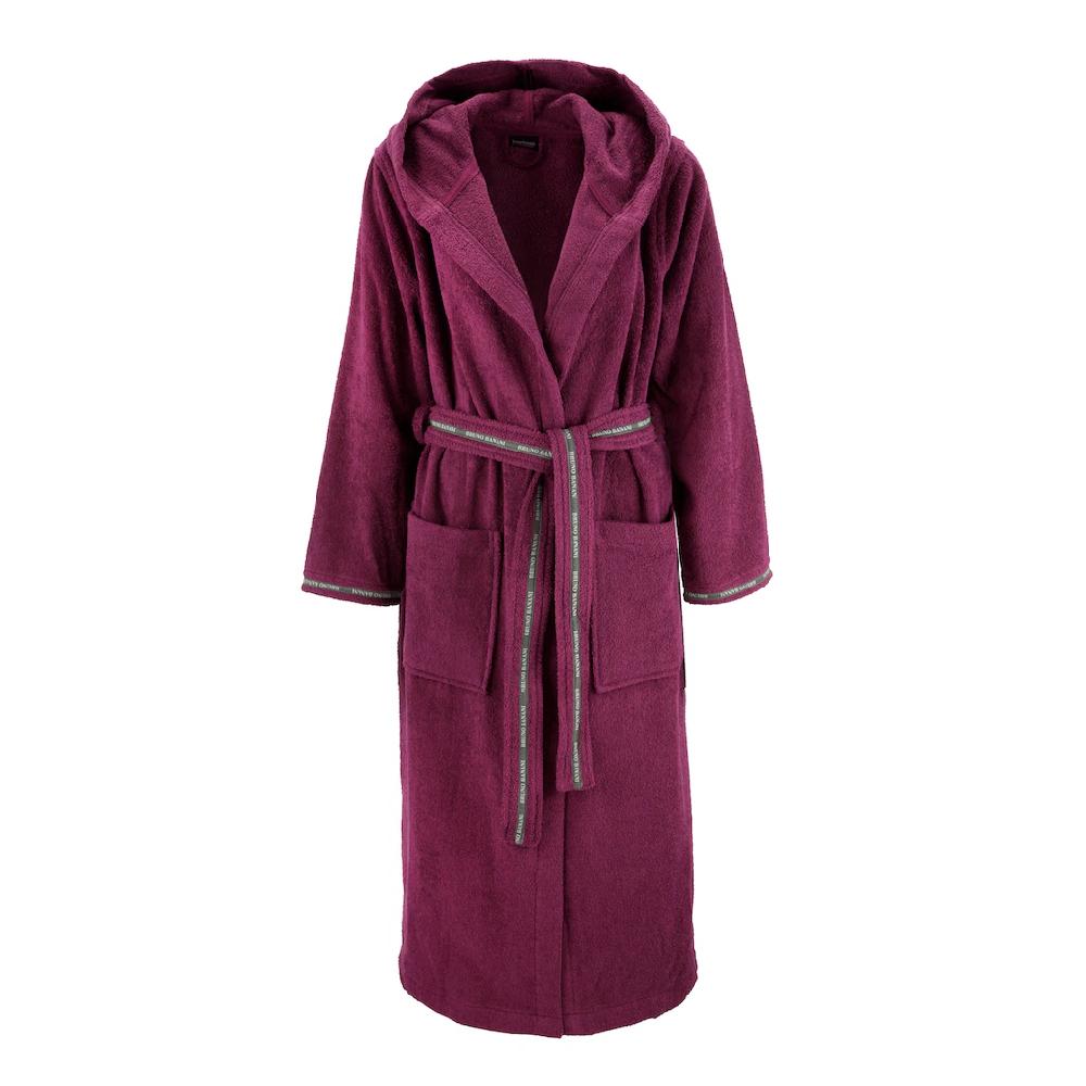 Bruno Banani Damenbademantel »Danny Ideal Für Sauna & Spa Hotelbademantel Morgenmantel« (1 St.) Mit Logostreifen Aus 100% Baumwolle XS-3XL