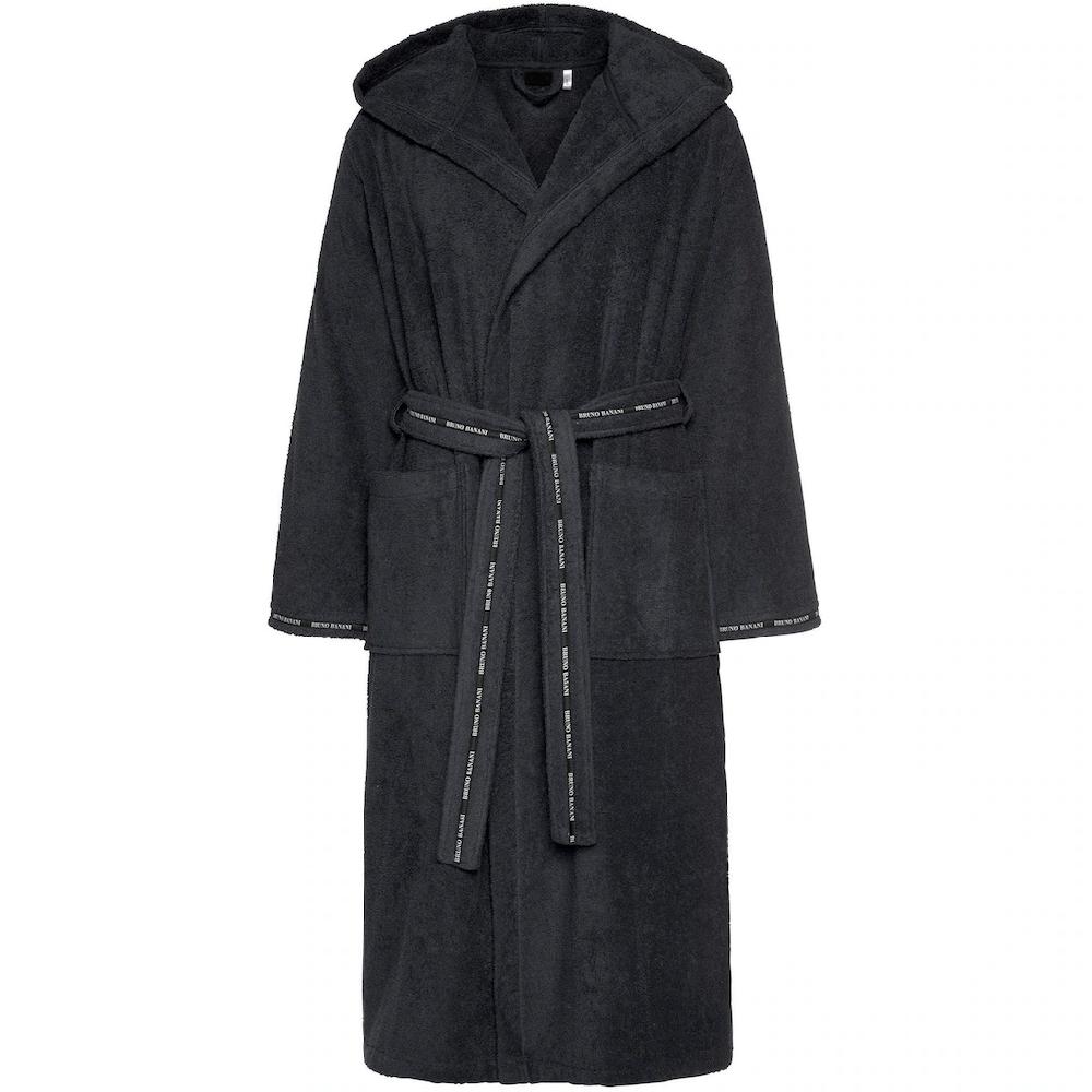 Bruno Banani Herrenbademantel »»Danny« Normallänge & Überlänge Auch In Extra Lang Hotelbademantel« (1 St.) Mit Logostreifen Herren Bademantel Aus 100% Baumwolle S-4XL