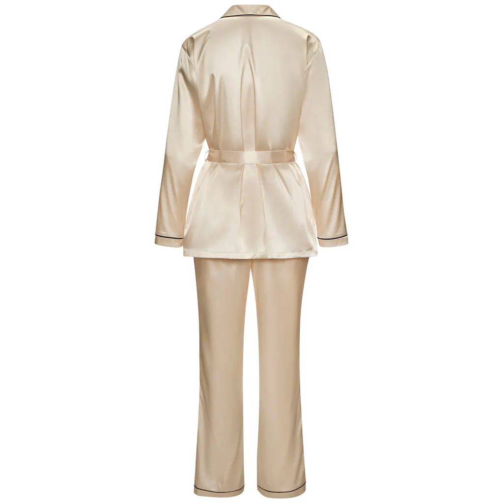 Bruno Banani Pyjama (2 Tlg. 1 Stück) Mit Kontrastpaspel-Details Online Kaufen