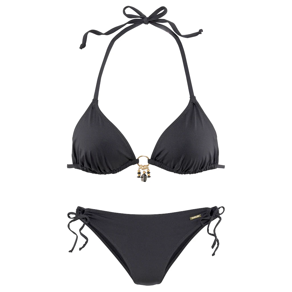 Bruno Banani Triangel-Bikini Mit Gold-schwarzenen Accessories Bestellen