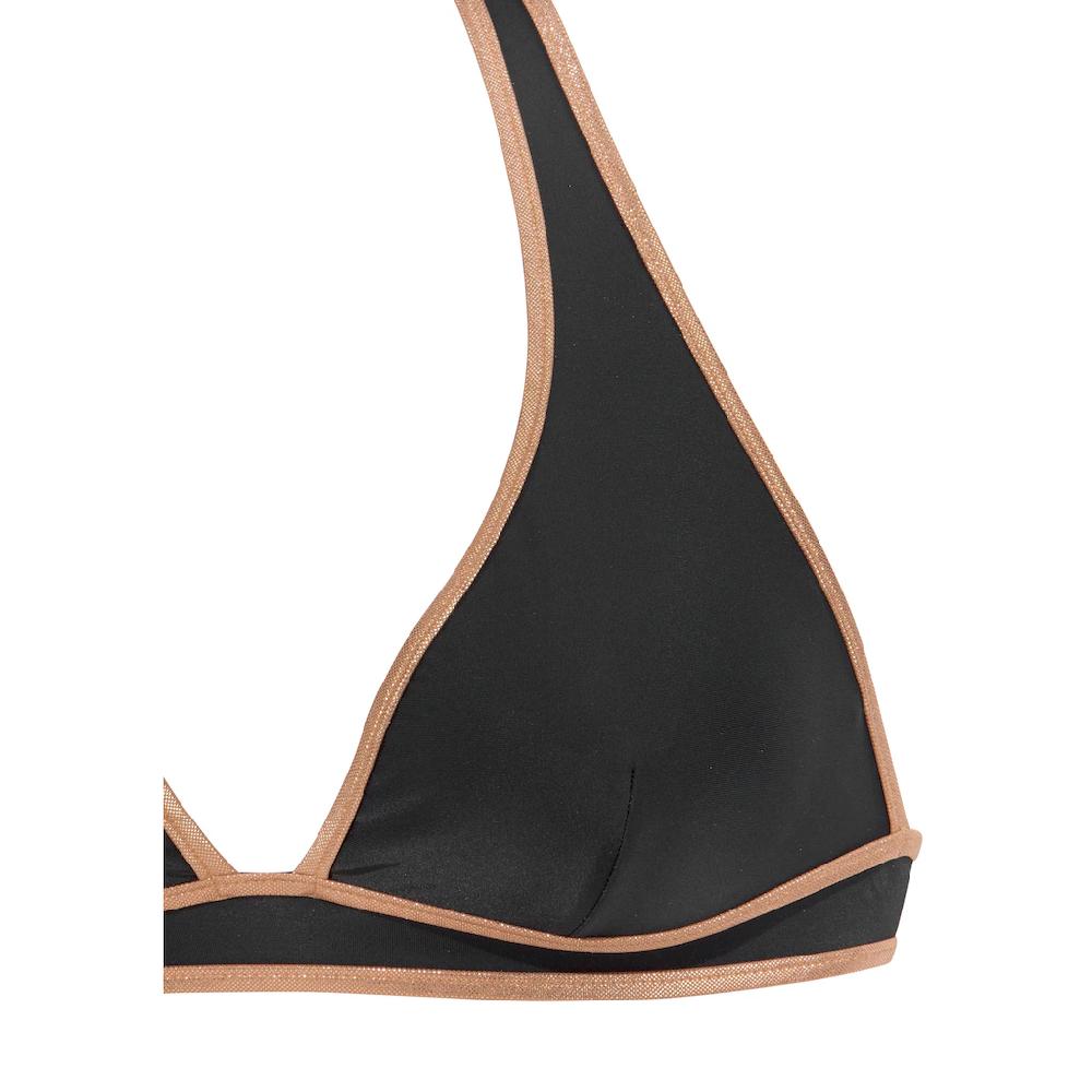 Bruno Banani Triangel-Bikini-Top »Milano« Mit Kupferfarbener Paspel Online Kaufen