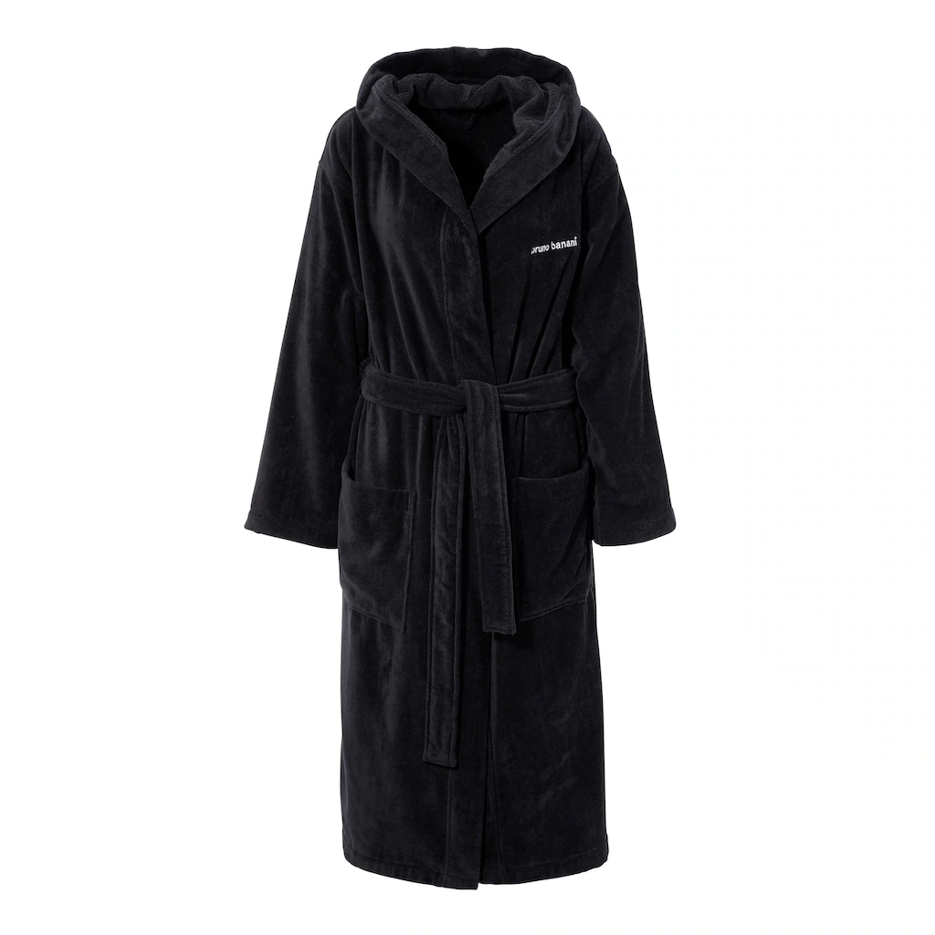 Bruno Banani Unisex-Bademantel »Daniel Ideal Für Sauna & Spa Hotelbademantel Morgenmantel« (1 St.) Damen & Herren Bademantel Lang Mit Taschen S-5XL