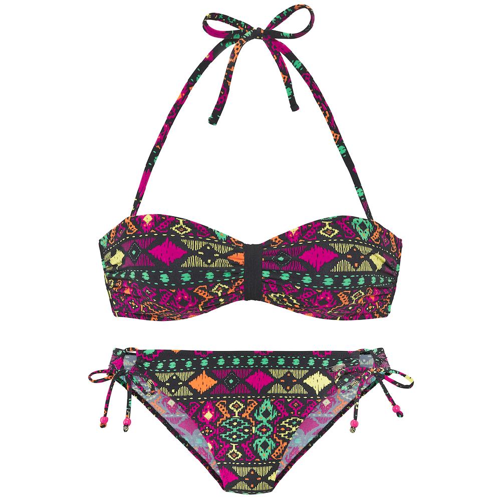 Buffalo Bandeau-Bikini Bunter Ethnodruck Kaufen