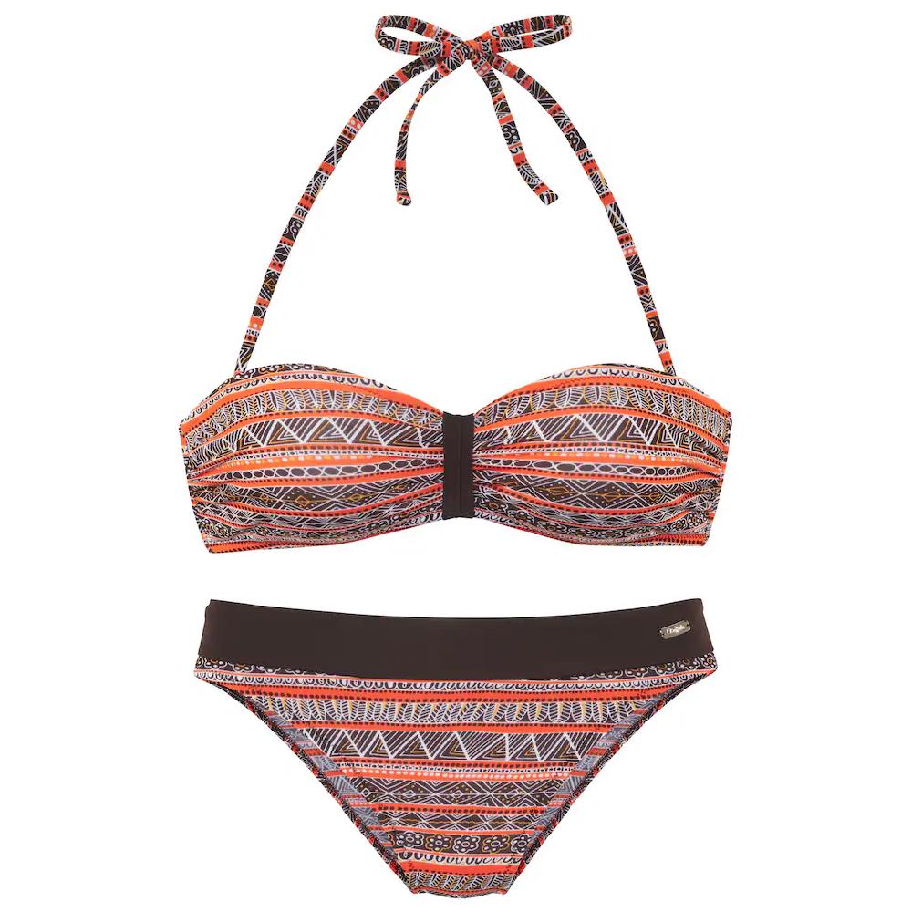Buffalo Bandeau-Bikini Mit trendigem Streifendruck ▷ für