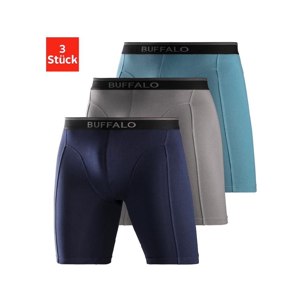 Buffalo Boxer »Boxershorts für Herren« (Packung 3 St.) in langer Form ideal auch für Sport und Trekking online kaufen
