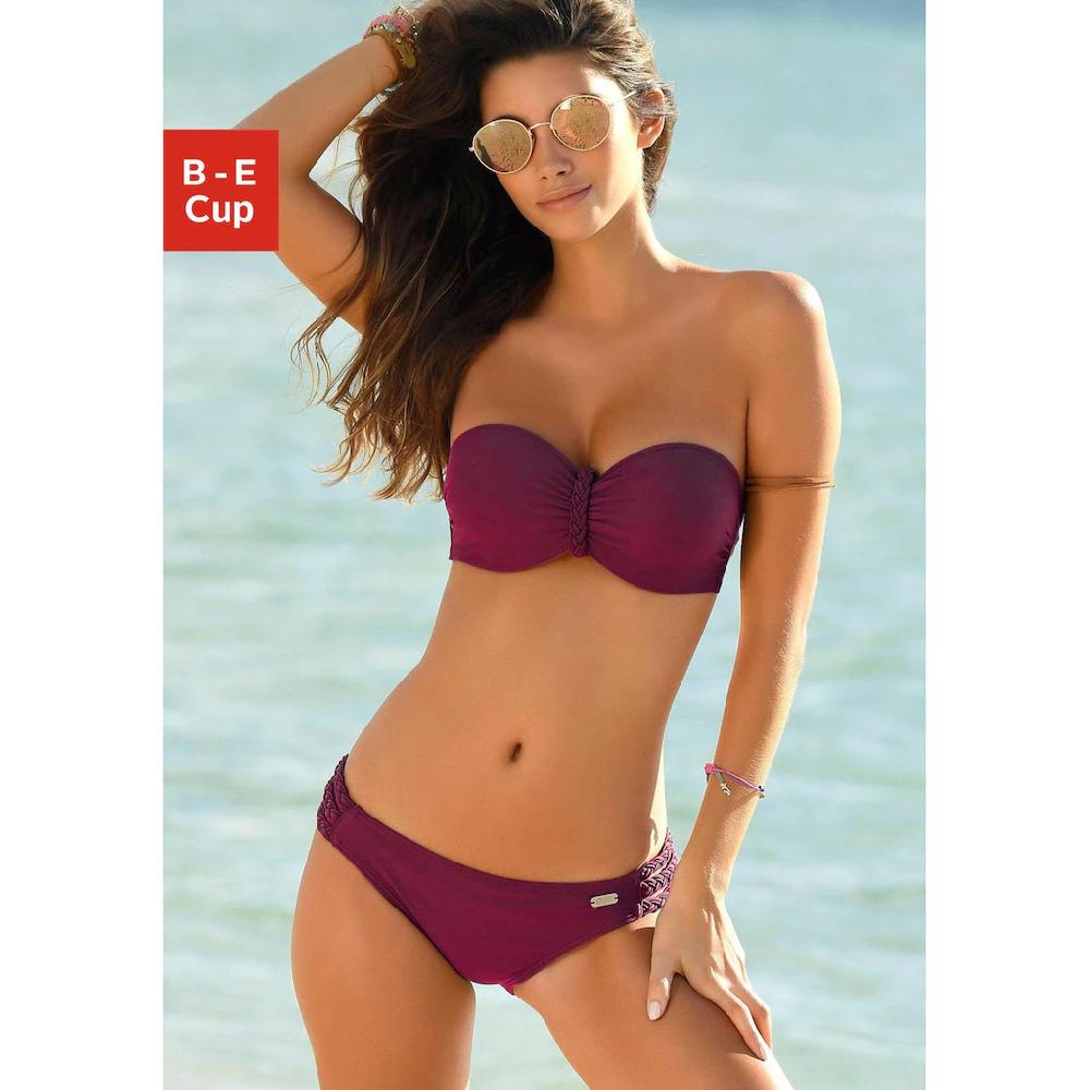 Buffalo Bügel-Bandeau-Bikini trendiger Look mit abnehmbaren Trägern mit geflochtenen Details online kaufen