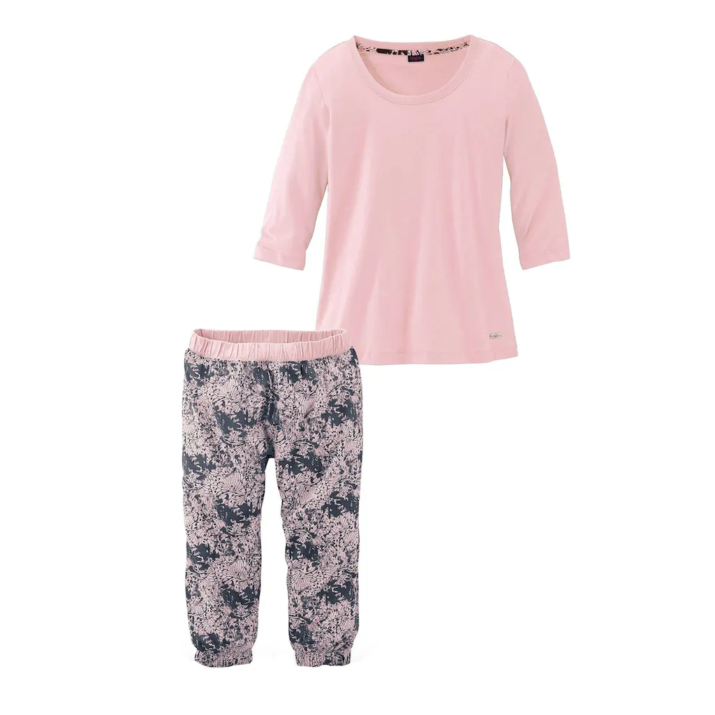 Buffalo Capri-Pyjama Mit Kontrastfarbenem Bund Online Kaufen