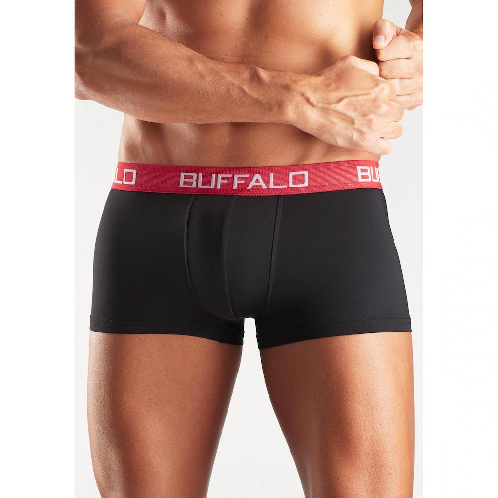 Buffalo Hipster (Packung 4 St.) Knapp Sitzende Boxershorts Mit Kontrastbund Aus Baumwollmischung