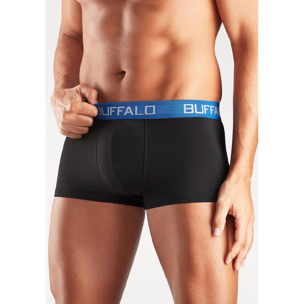 Buffalo Hipster (Packung 4 St.) Knapp Sitzende Boxershorts Mit Kontrastbund Aus Baumwollmischung