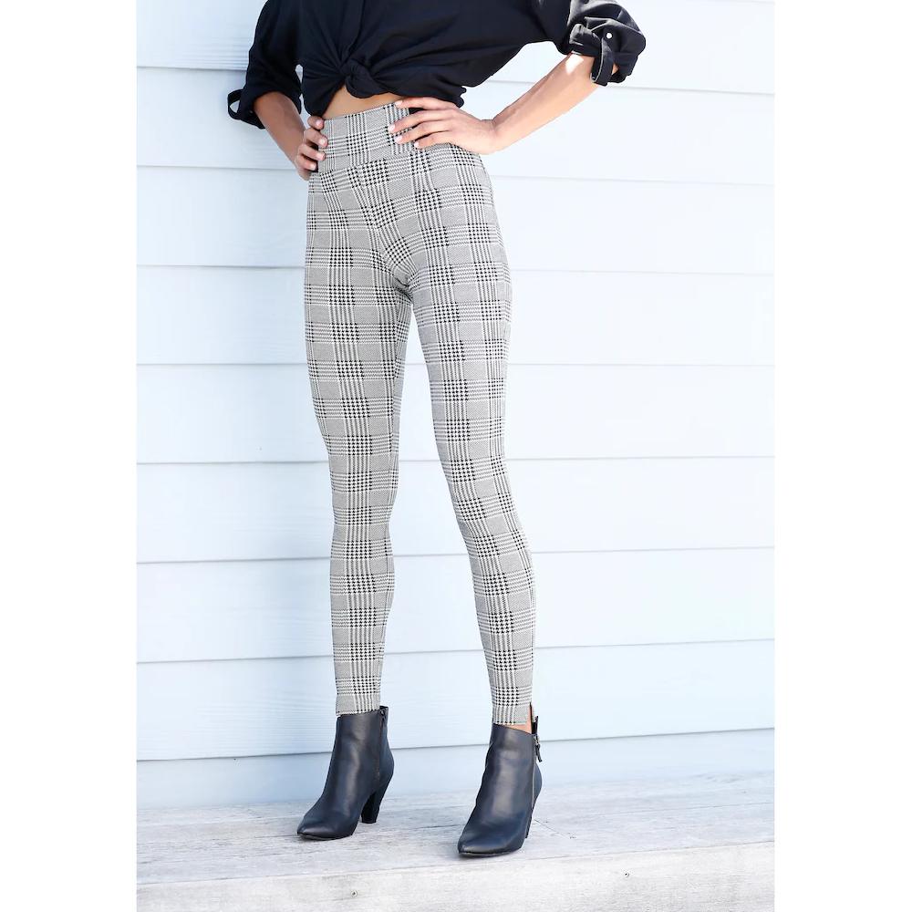 Buffalo Leggings Im Glencheck-Design Elastisch Modisch
