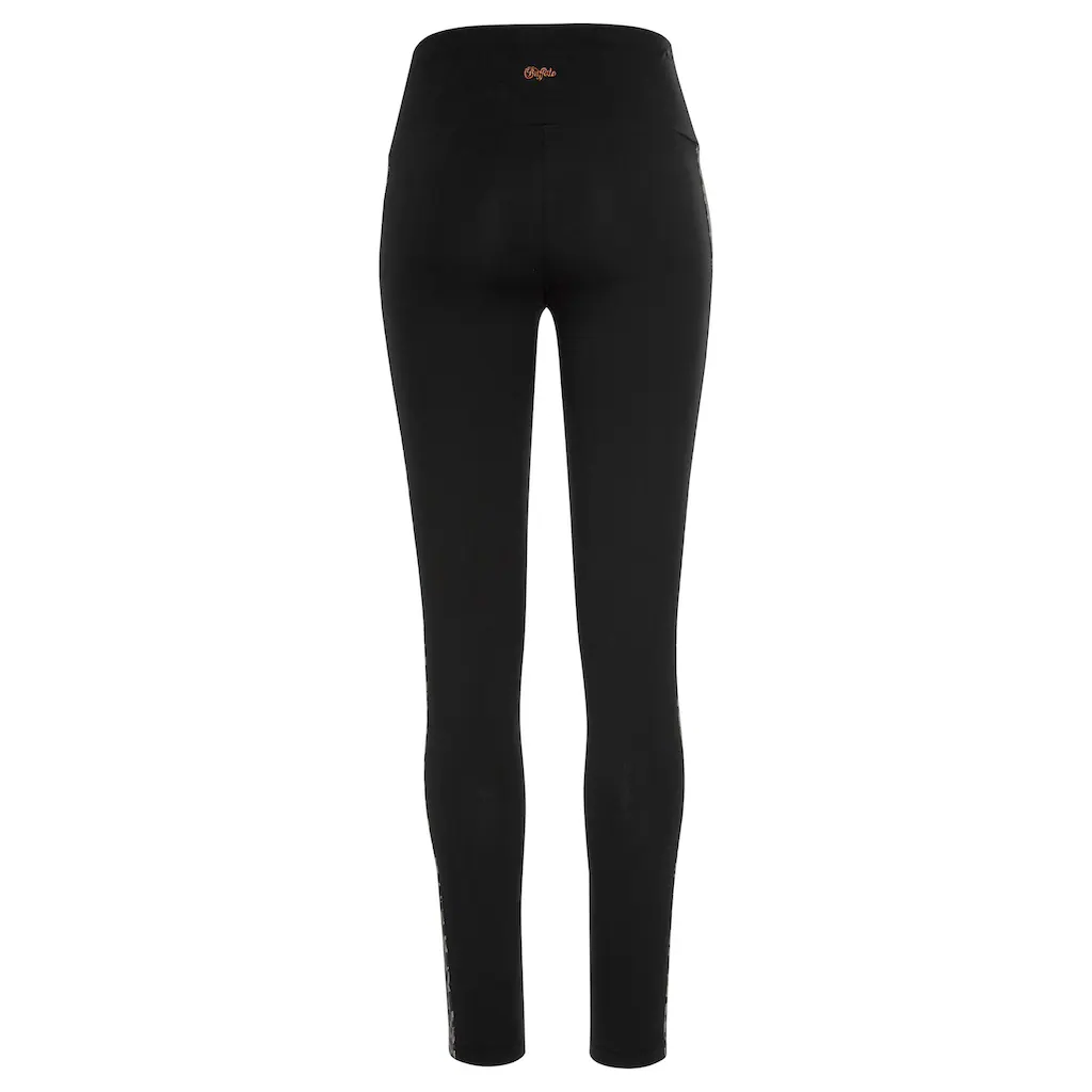 Buffalo Leggings Mit Seitenstreifen In Leo-Muster