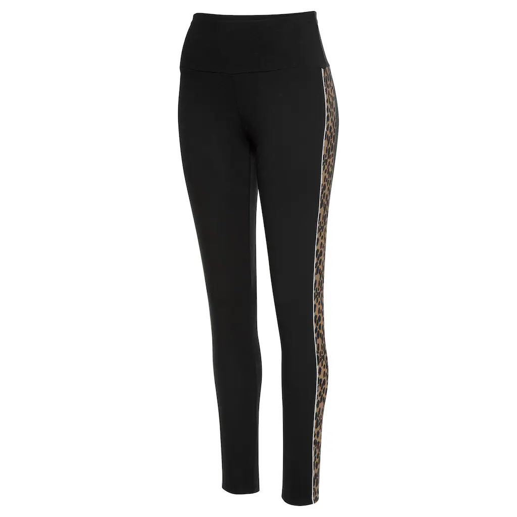 Buffalo Leggings Mit Seitenstreifen In Leo-Muster