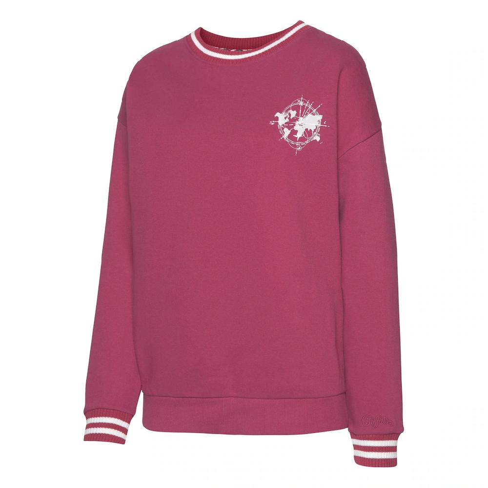 Buffalo Sweatshirt Mit Kontrast-Rippbündchen Und Druck Loungeanzug