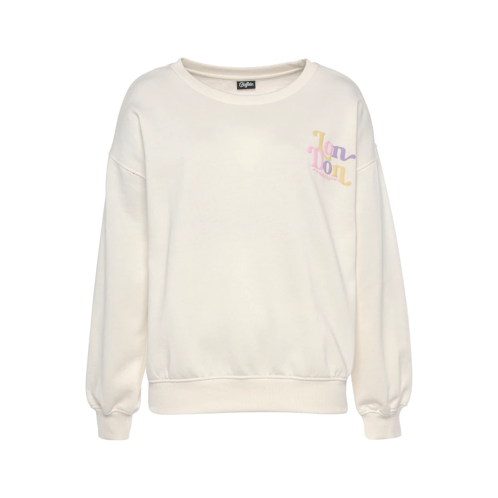 Buffalo Sweatshirt Mit Rippbündchen Und Sunshine Druck Loungewear