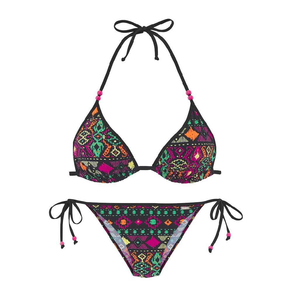 Buffalo Triangel-Bikini Bunter Ethnomuster ▷ Für