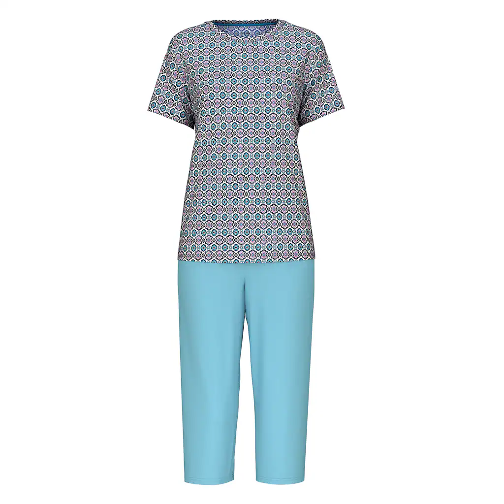 CALIDA Capri-Pyjama (2 Tlg.) Kurzarm-Shirt Mit Rundhalsausschnitt Und überschnittenen Schultern Kaufen