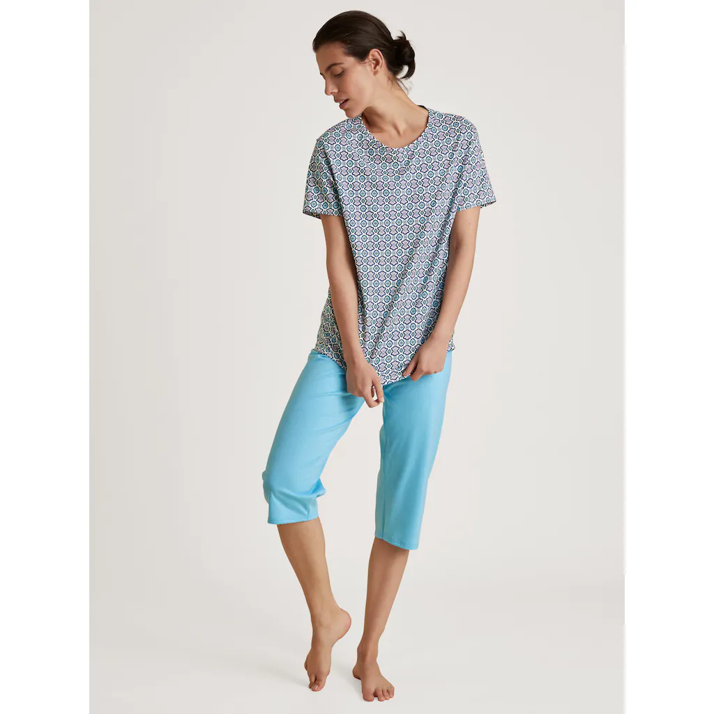 CALIDA Capri-Pyjama (2 Tlg.) Kurzarm-Shirt Mit Rundhalsausschnitt Und überschnittenen Schultern Kaufen