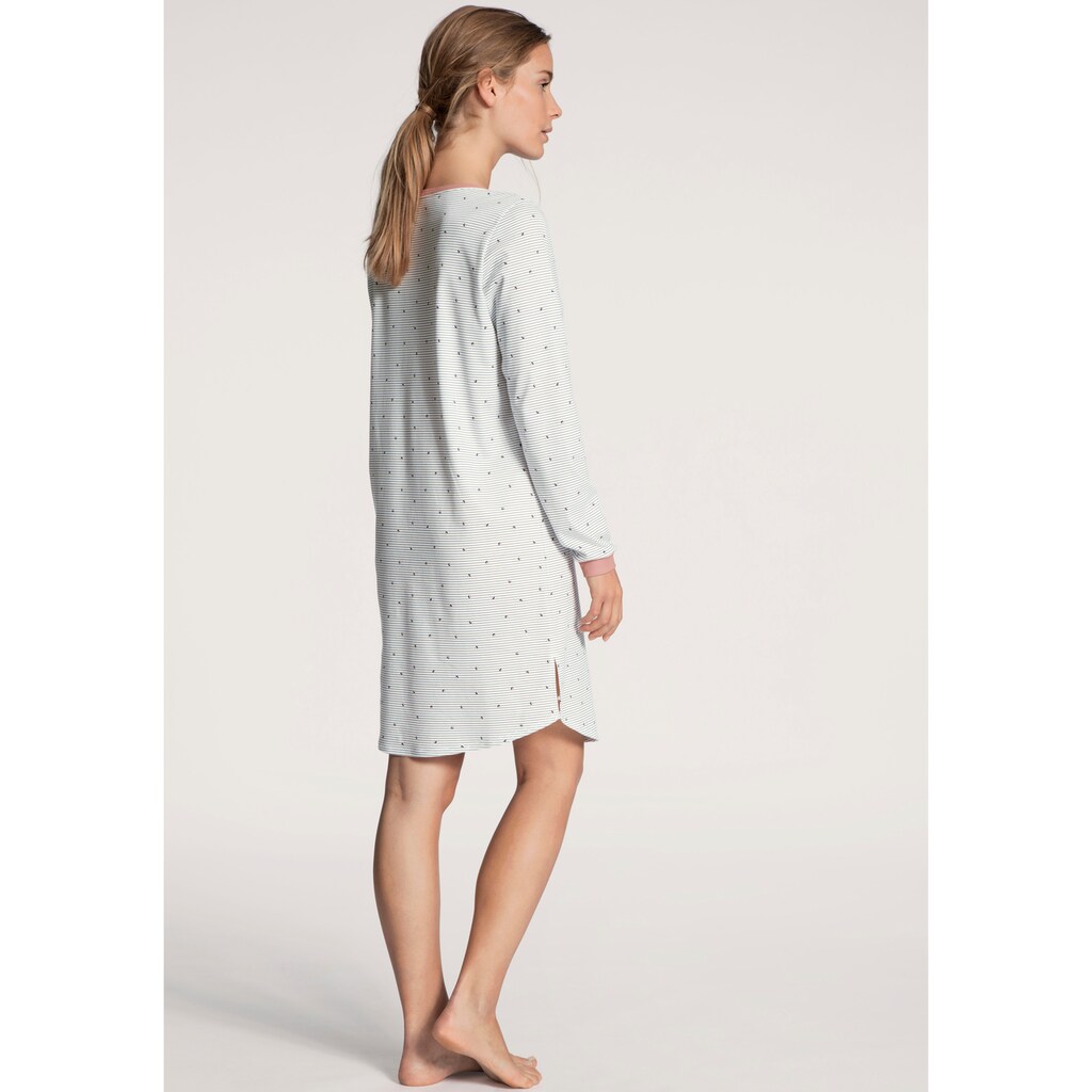 CALIDA Nachthemd »Sweet Dreams« Sleepshirt Ca. 95 Cm Lang Modern Fit Feine Streifen Online Kaufen