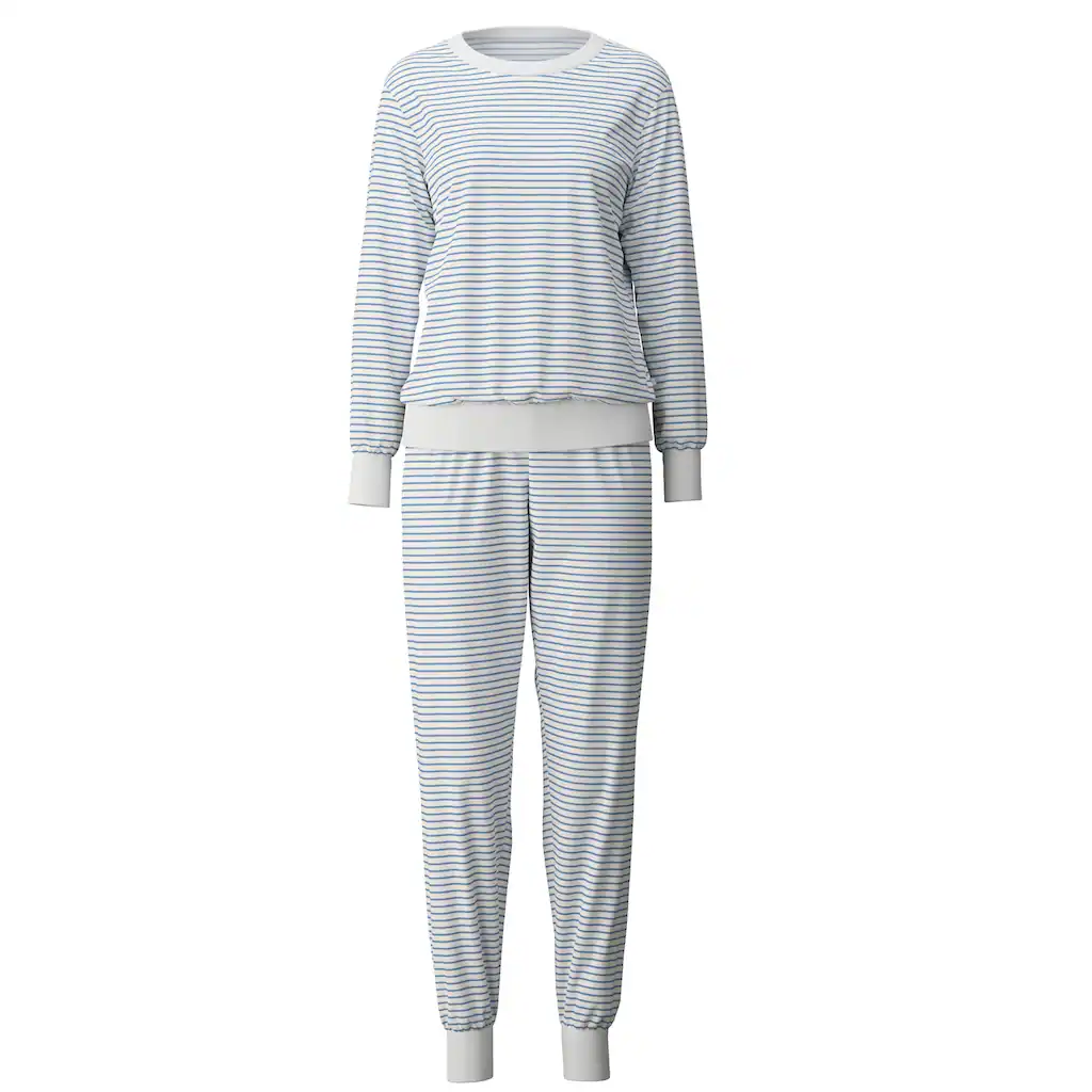CALIDA Pyjama »Cotton Stripes« (2 Tlg.) Mit Weichen Rippbündchen An Den Abschlüssen Online Bestellen