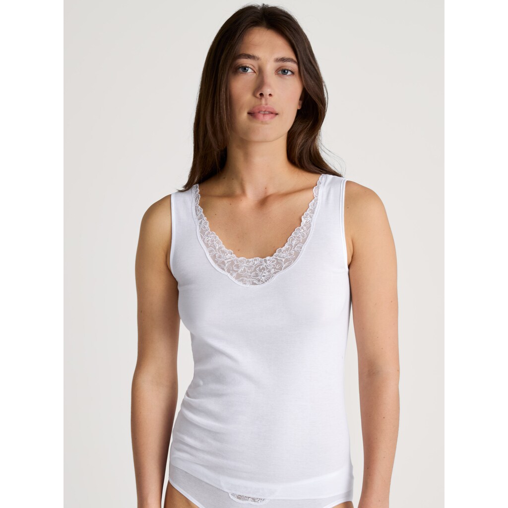 CALIDA Unterhemd »Cotton Desire« Spitze Am Dekolleté Online Bestellen