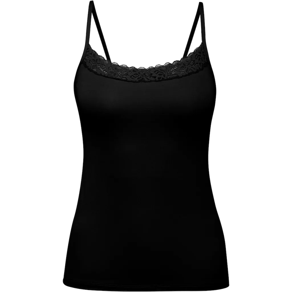 CALIDA Unterhemd »Natural Comfort Lace« Top Mit Verstellbaren Trägern Zarter Spitzen-Look ▷ Für