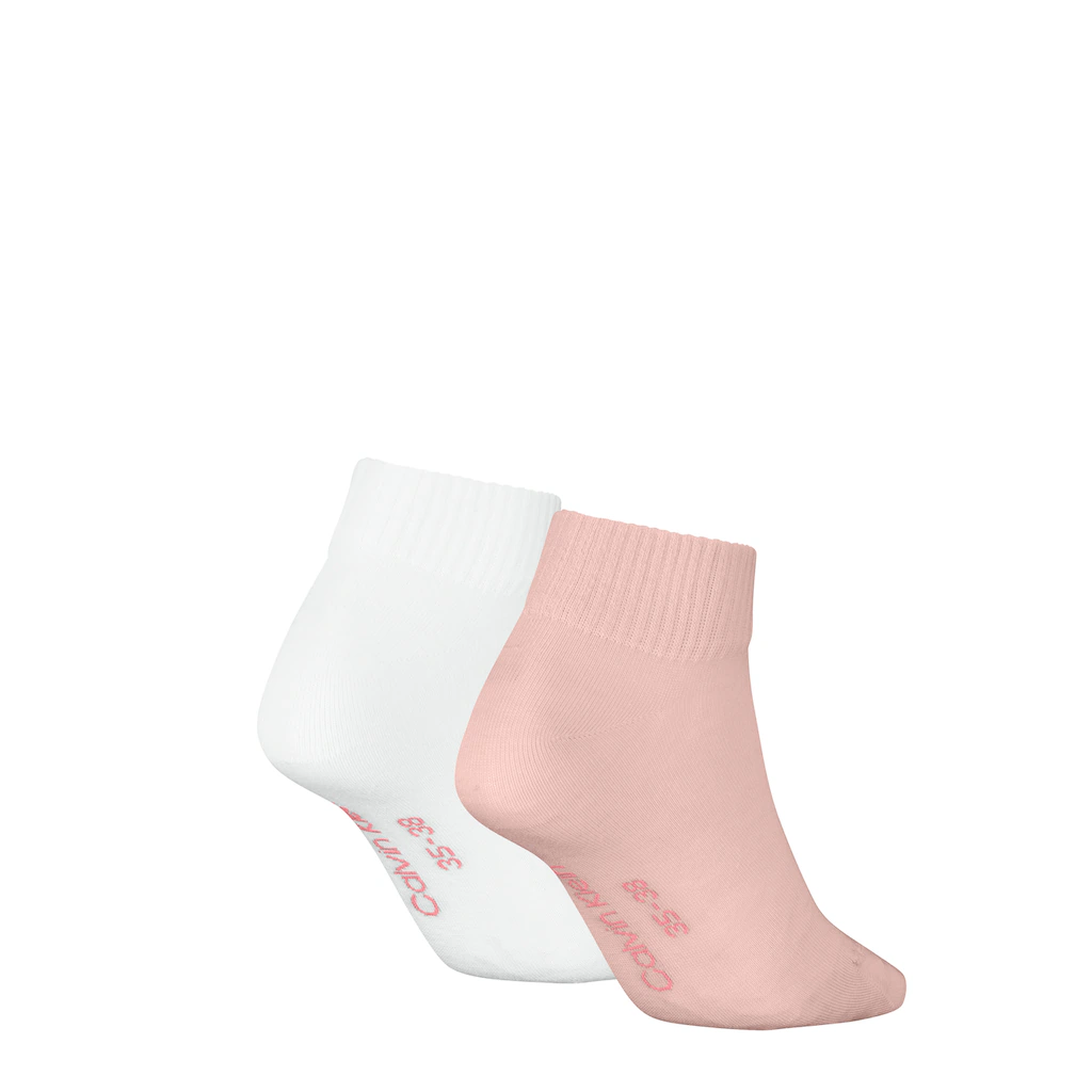 Calvin Klein Jeans Kurzsocken »CKJ WOMEN QUARTER 2P MONOGRAM« (2 Paar 2 Paar) Mit Logostickerei