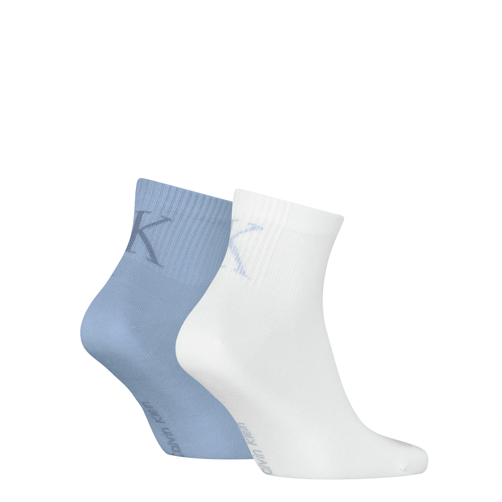 Calvin Klein Jeans Socken »CKJ MEN QUARTER 2P SHADOW RIB LOGO« (2 Paar) Mit Elastischem Komfortbund