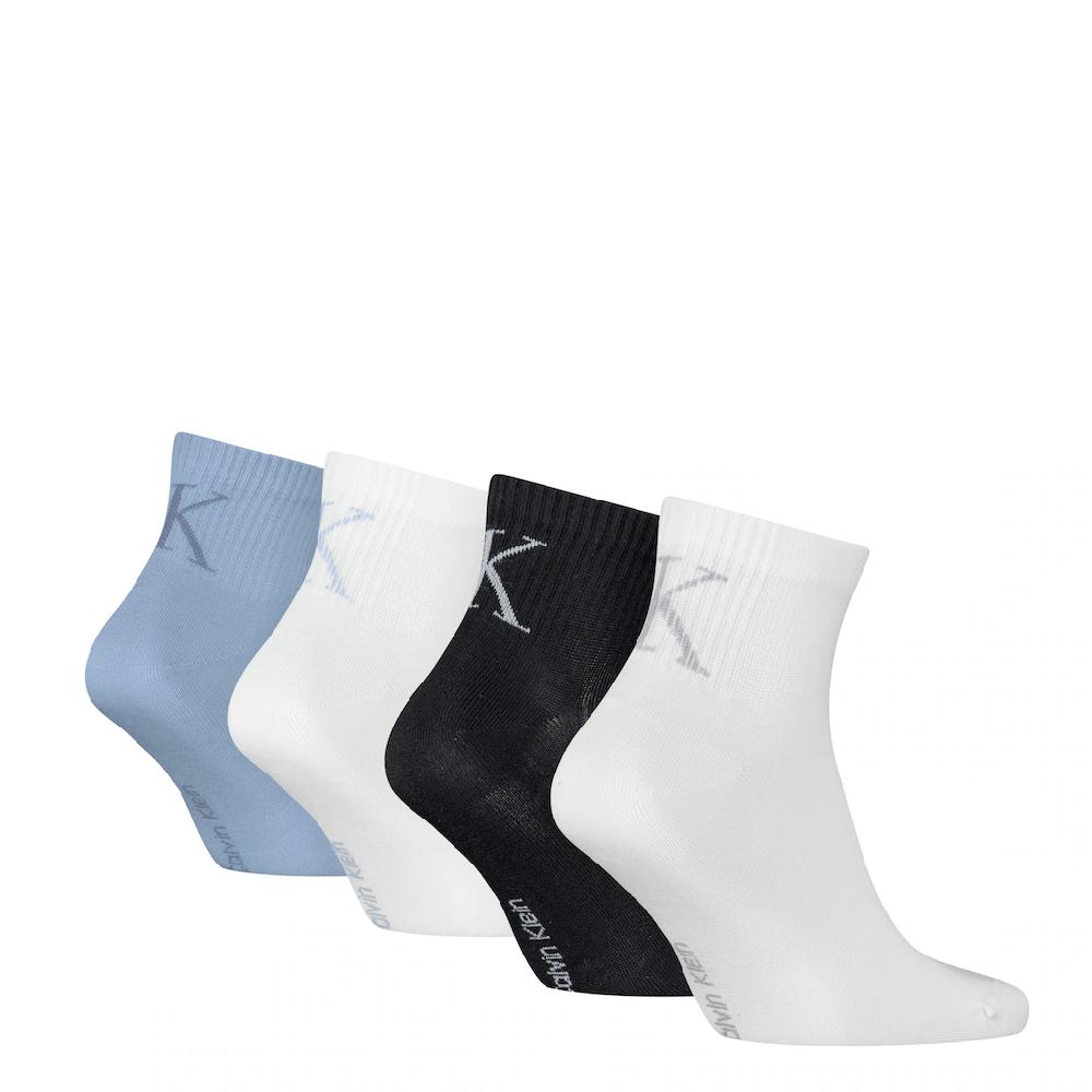 Calvin Klein Jeans Socken »CKJ MEN QUARTER 4P SHADOW RIB LOGO ECOMM« (4 Paar) Mit Diskretem Logo-Design