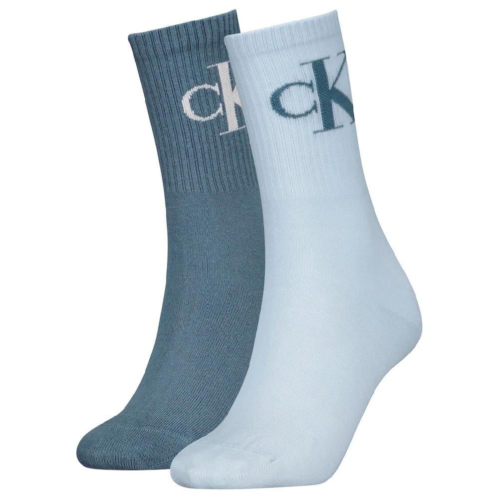 Calvin Klein Jeans Socken »CKJ WOMEN SOCK 2P MONOGRAM« (2 Paar 2 Paar) mit Logostickerei