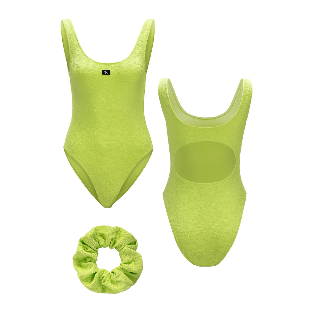 Calvin Klein Swimwear Badeanzug »OPEN BACK ONE PIECE« (Set 2 St. Badeanzug+Haarband) Badeanzug & Haarband kaufen