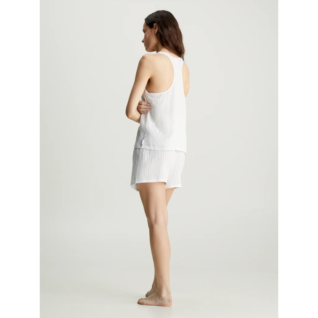 Calvin Klein Underwear Pyjama »SLEEVELESS SHORT SET« (Set 2 Tlg.) Mit Markenlabel Auf Bund Kaufen