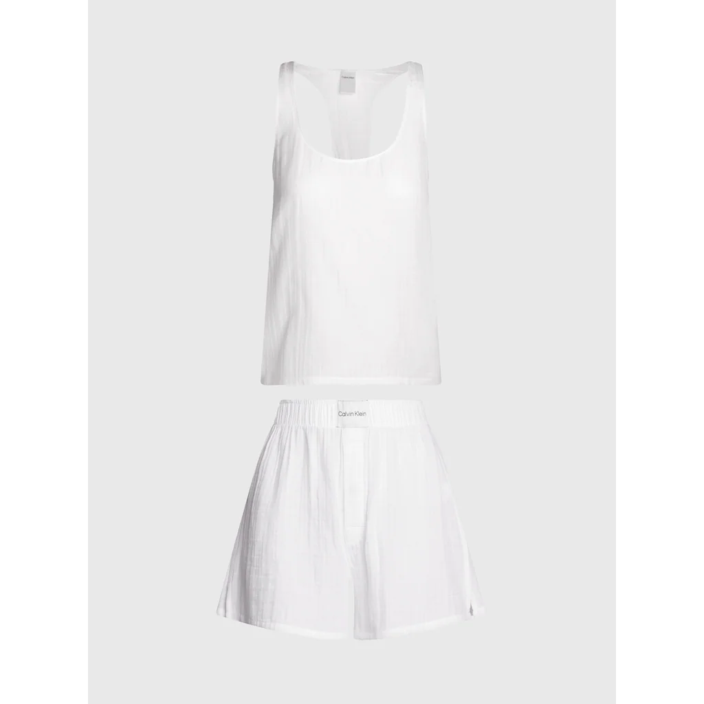 Calvin Klein Underwear Pyjama »SLEEVELESS SHORT SET« (Set 2 Tlg.) Mit Markenlabel Auf Bund Kaufen
