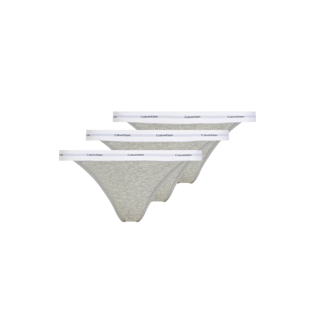 Calvin Klein Underwear Slip »STRING BIKINI 3PK« (Packung 3 St. 3er-Pack) mit Rippenstruktur ▷ für