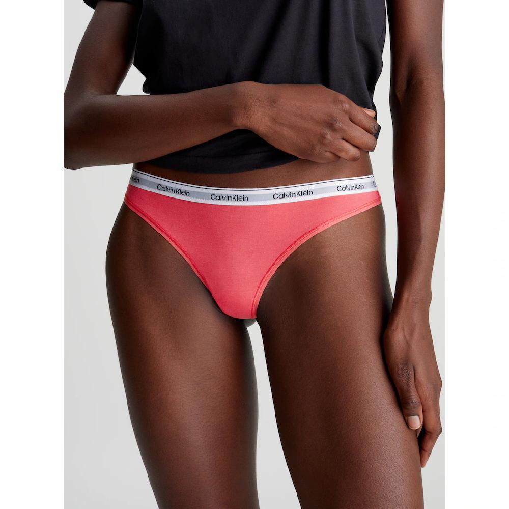 Calvin Klein Underwear String »3 PACK THONG (LOW-RISE)« (Packung 3 St. 3er-Pack) Mit Logobund Online Bestellen